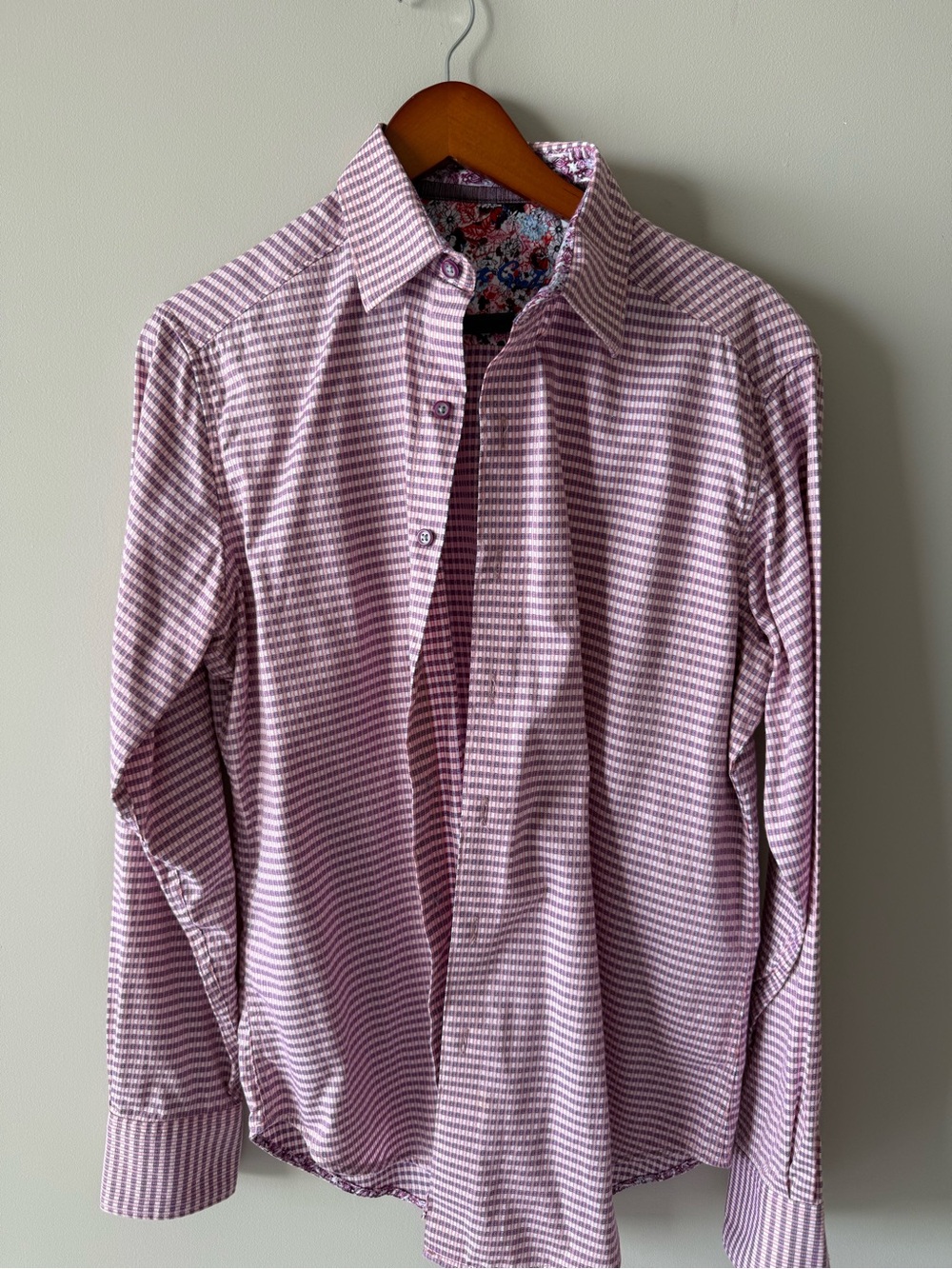 Robert Graham Small classic Men's Pink Micro-Check Button-Down Shirt
